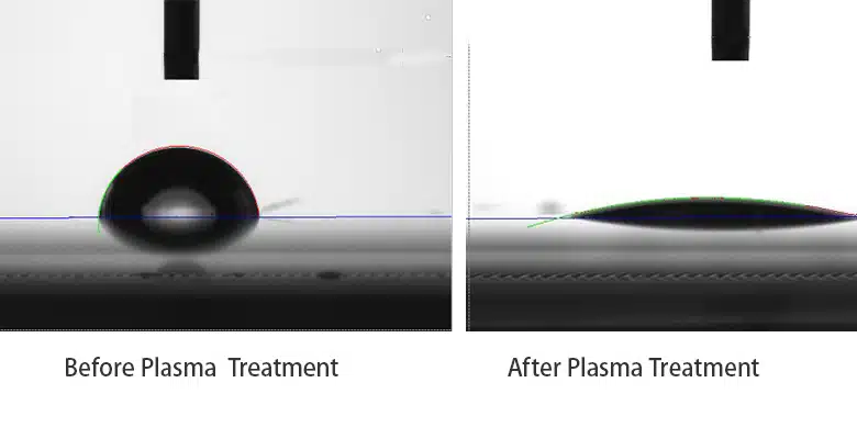 plasma Increased Wettability